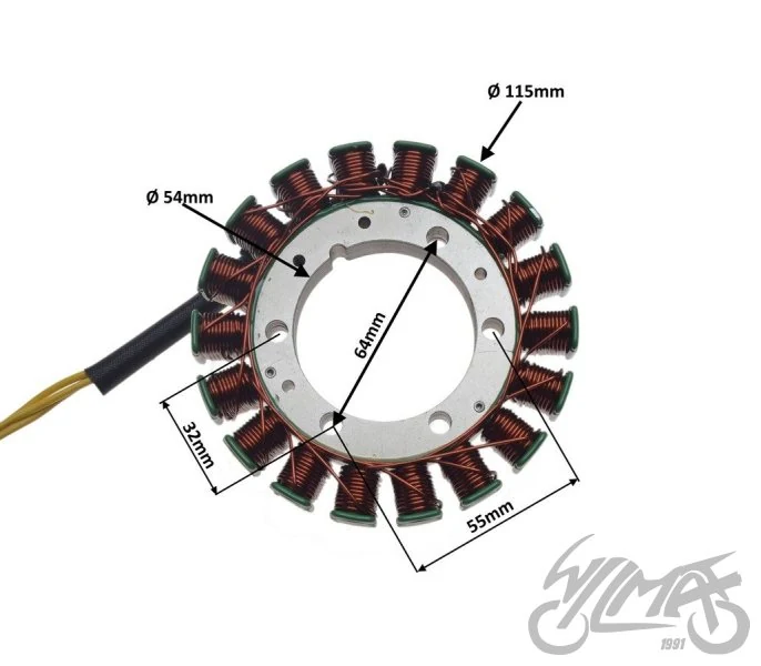 Stator 18 cewek do Hondy CBR900RR 2000–2001 — ujęcie 2