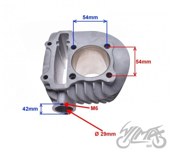 Cylinder ceramiczny GY6 4T, wariant 125 i 58,50 — AYC3522 — ujęcie 2