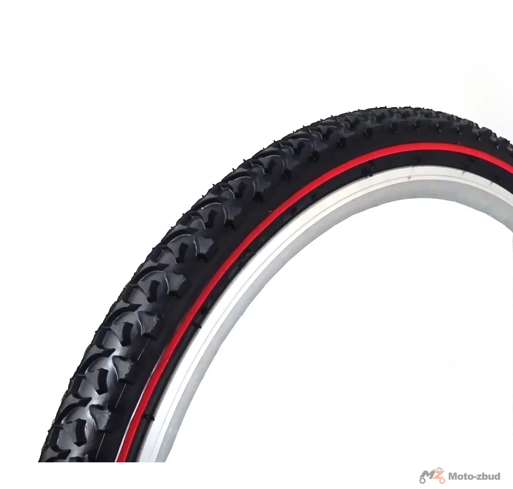 Opona rowerowa 26 × 1.95 z czerwonym paskiem