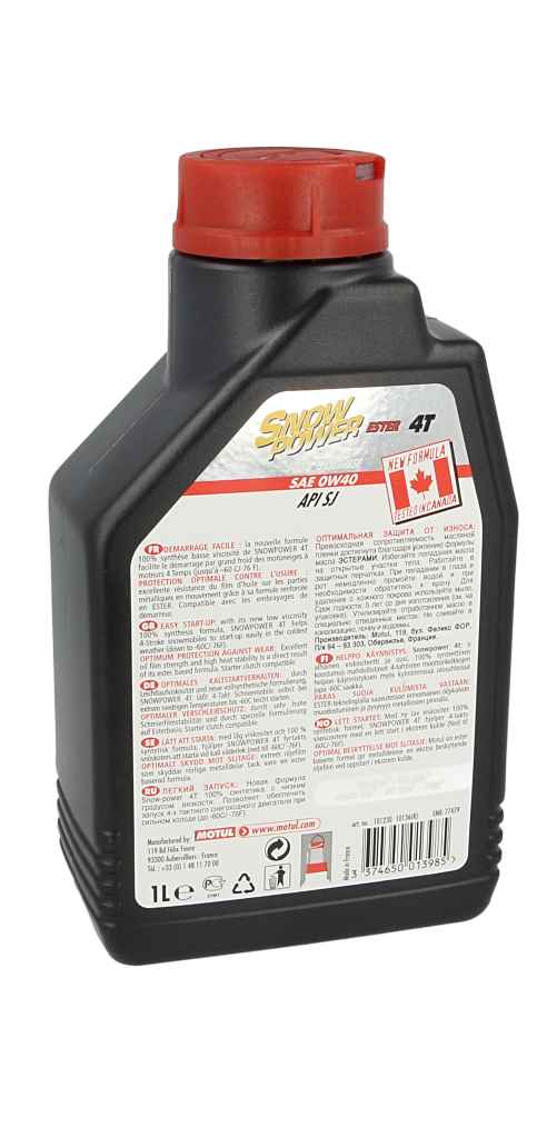 Olej 0W40 MOTUL snowpower 4T 1 l MOTUL 105891 — ujęcie 14