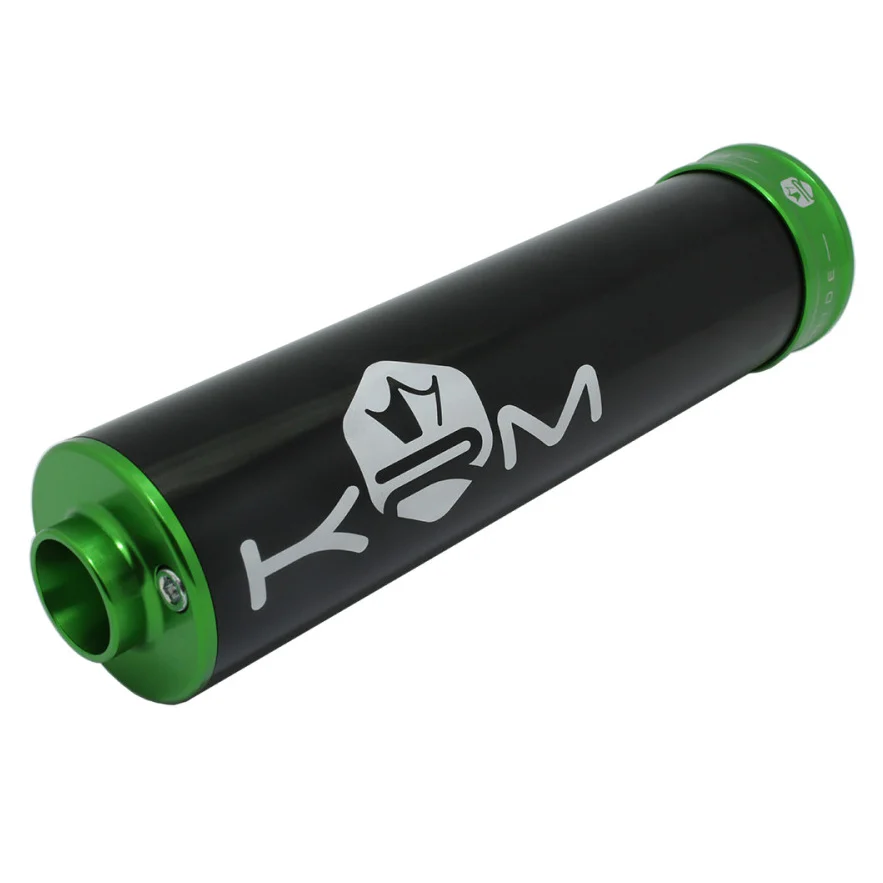 Końcówka wydechu KRM Pro Ride aluminium czarno zielona 90-110 cm³ — ujęcie 1