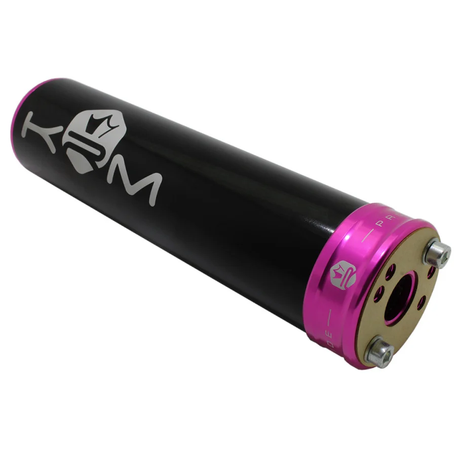 Końcówka wydechu KRM Pro Ride aluminium czarno różowa 70-90 cm³ — ujęcie 2