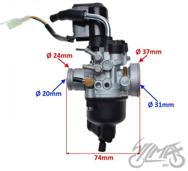 Gaźnik PHVA17,5 mm NRG Power 50 E4 H2O 2018–2021 — ujęcie 2