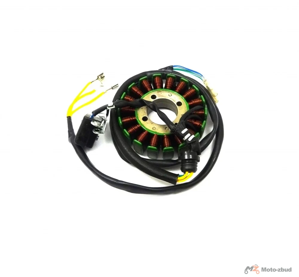 Junak 121FL/RZ125/RACER125/S125 iskrownik (alternator) kpl. (18 cewek) (kostka 3 piny + 2 przewody) "yeson"