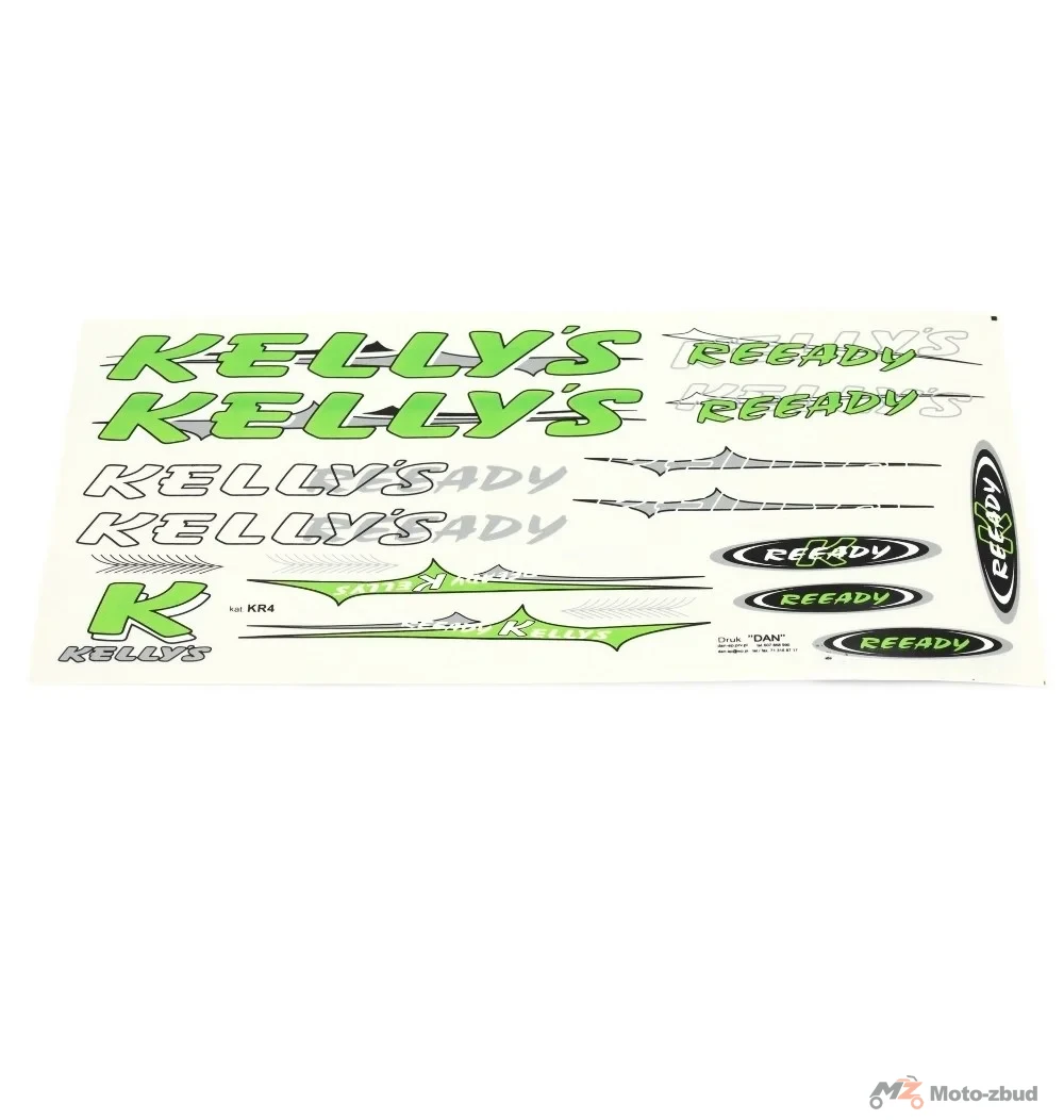Kalkomania rowerowa kellys zielona KR4