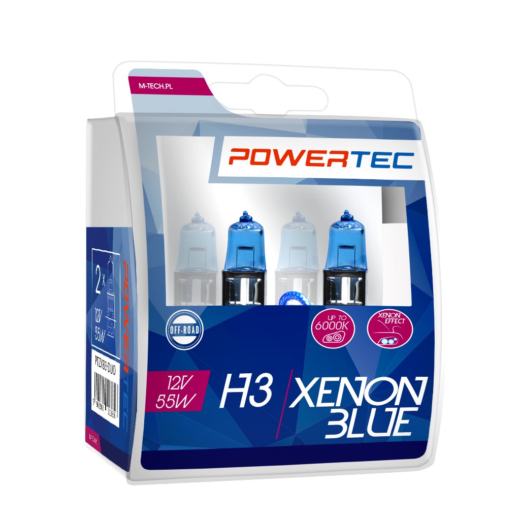 Żarówka halogenowa H3 12 V 55 W xenon Blue M-Tech PTZXB3-DUO — ujęcie 6