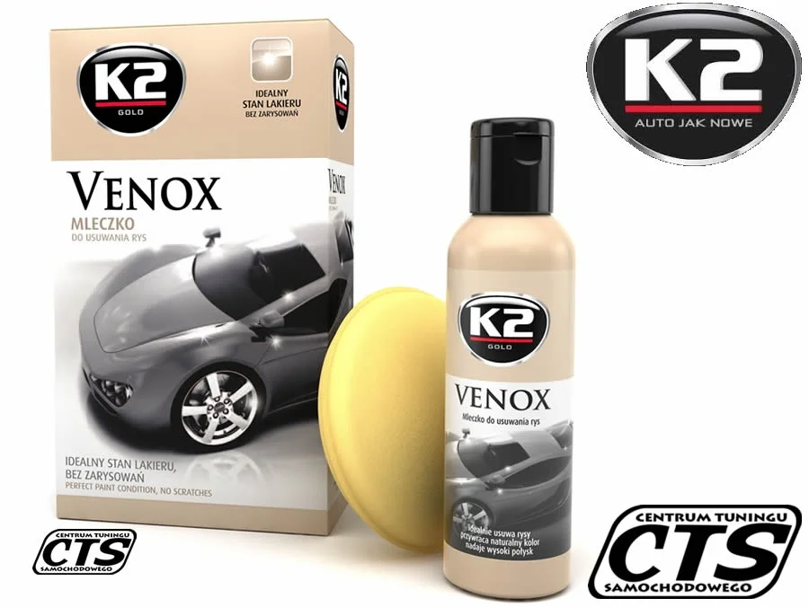 K2 VENOX mleczko do usuwania rys z gąbką