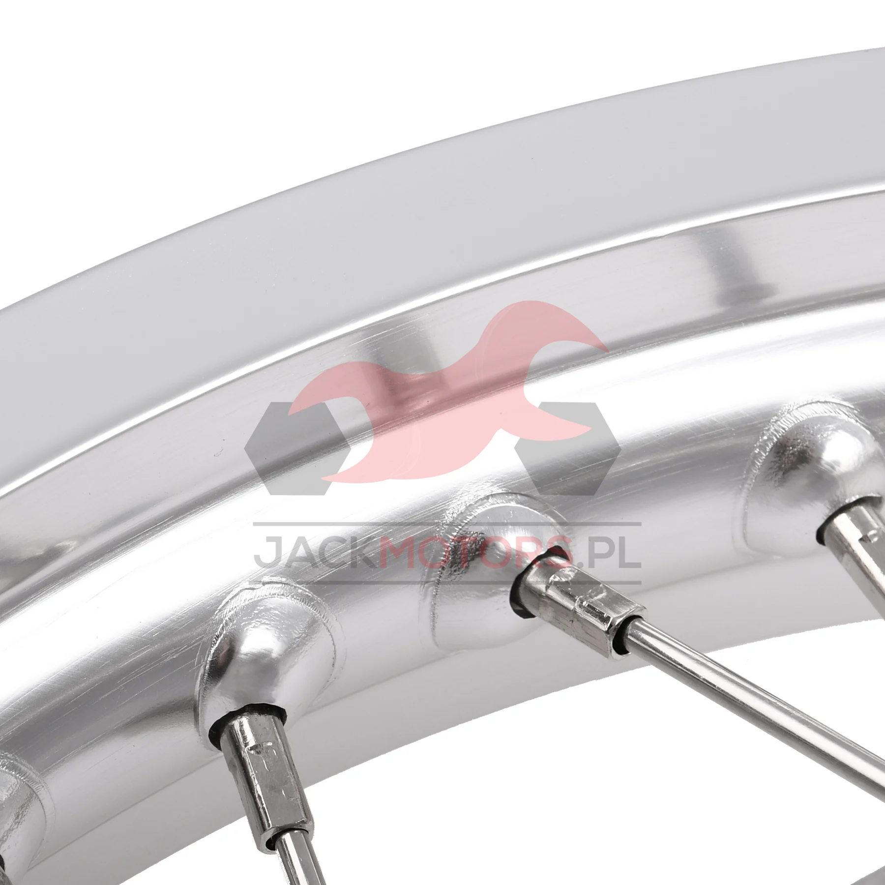 Koło jezdne tył MZ ETZ 251 2,15 × 16 aluminium DPR Classic srebrna piasta + szprychy INOX — ujęcie 4