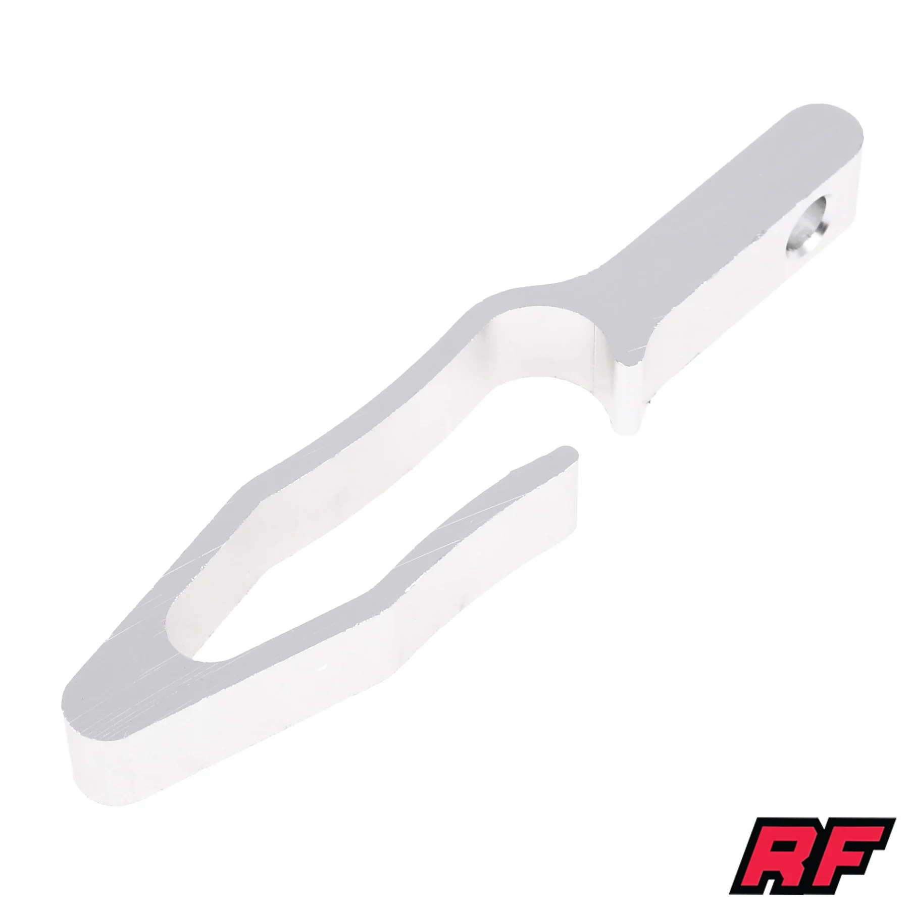 Uchwyt linek / przewodu hamulcowego uniwersalny aluminium CNC anoda srebrny V2 Racing Force — ujęcie 1