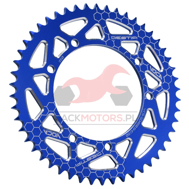 Zębatka tylna VOCA racing aluminium CNC 53Z sherco enduro / sm · niebieska — ujęcie 2