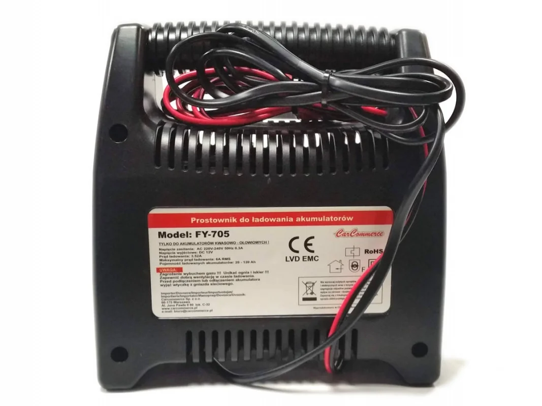 Prostownik / ładowarka akumulatora 12V 6A FY-705 — ujęcie 2