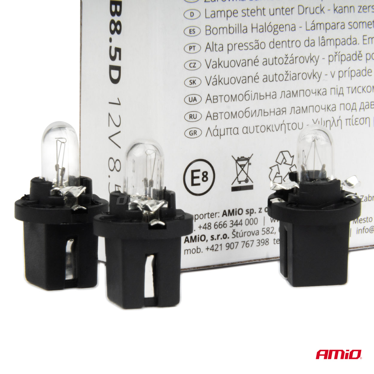 Żarówki halogenowe T5 B8.5D 12 V BAX1.2W 10 szt. — ujęcie 3