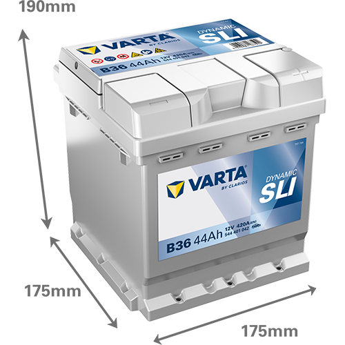 Akumulator 44 Ah 420A 175×175×190/P+ Varta 544401042K262 — ujęcie 2