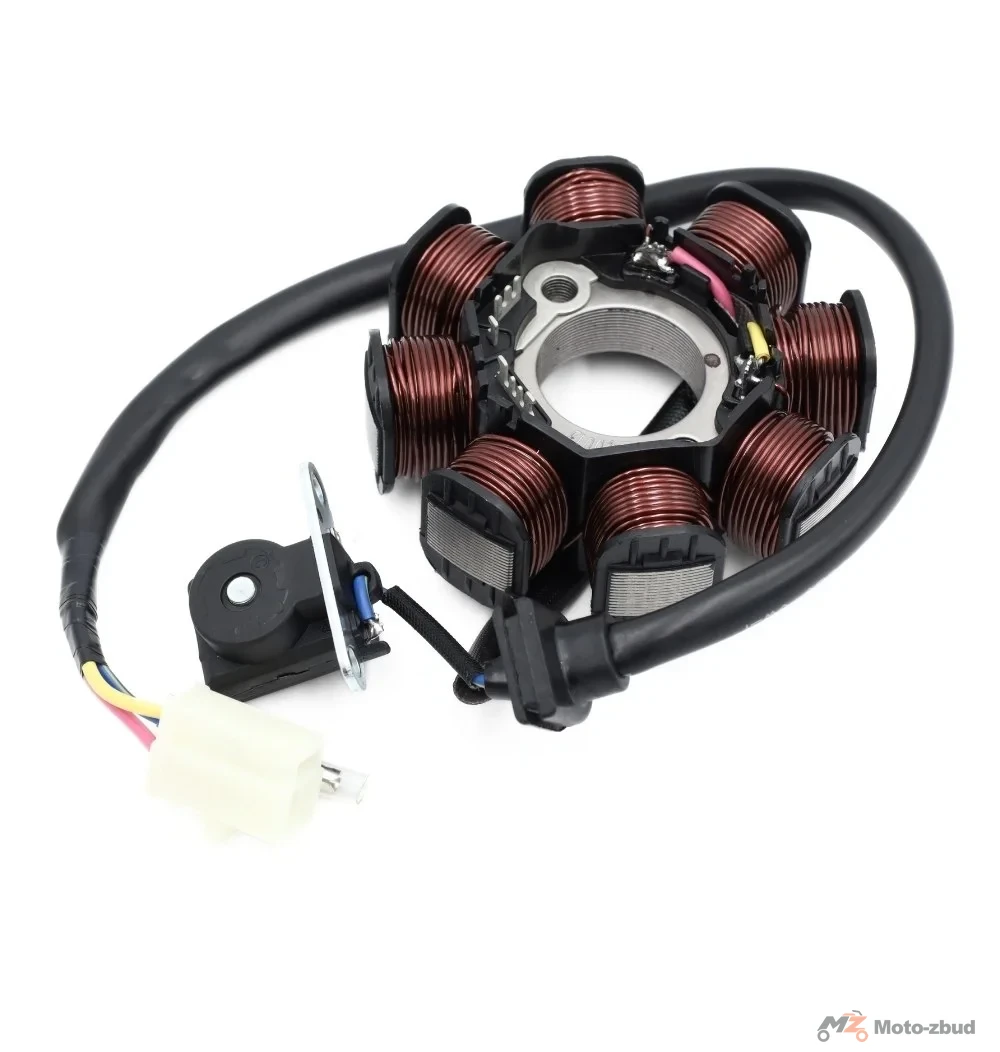 Junak 607/806 iskrownik "4T" kpl. (8 cewek) (kostka 2 piny + przewód) (full-wave) (Euro IV) (SYM) (import) — ujęcie 2