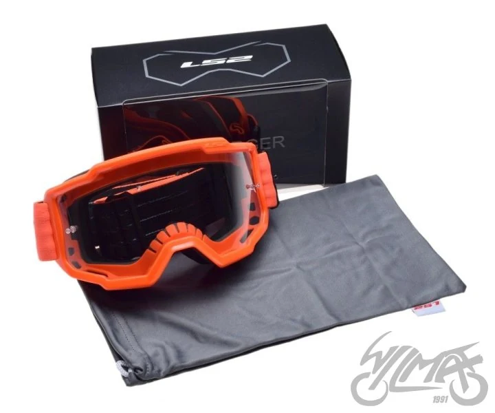 Gogle LS2 Charger pomarańczowe clear visor