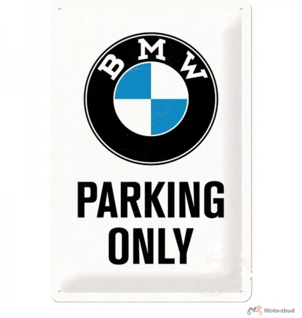 Tablica plakat 20 × 30 BMW parking only 22241