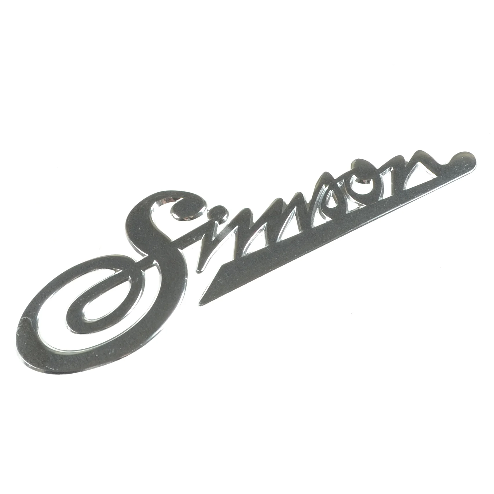 Emblemat Simson KR50 aluminium srebrny MZA