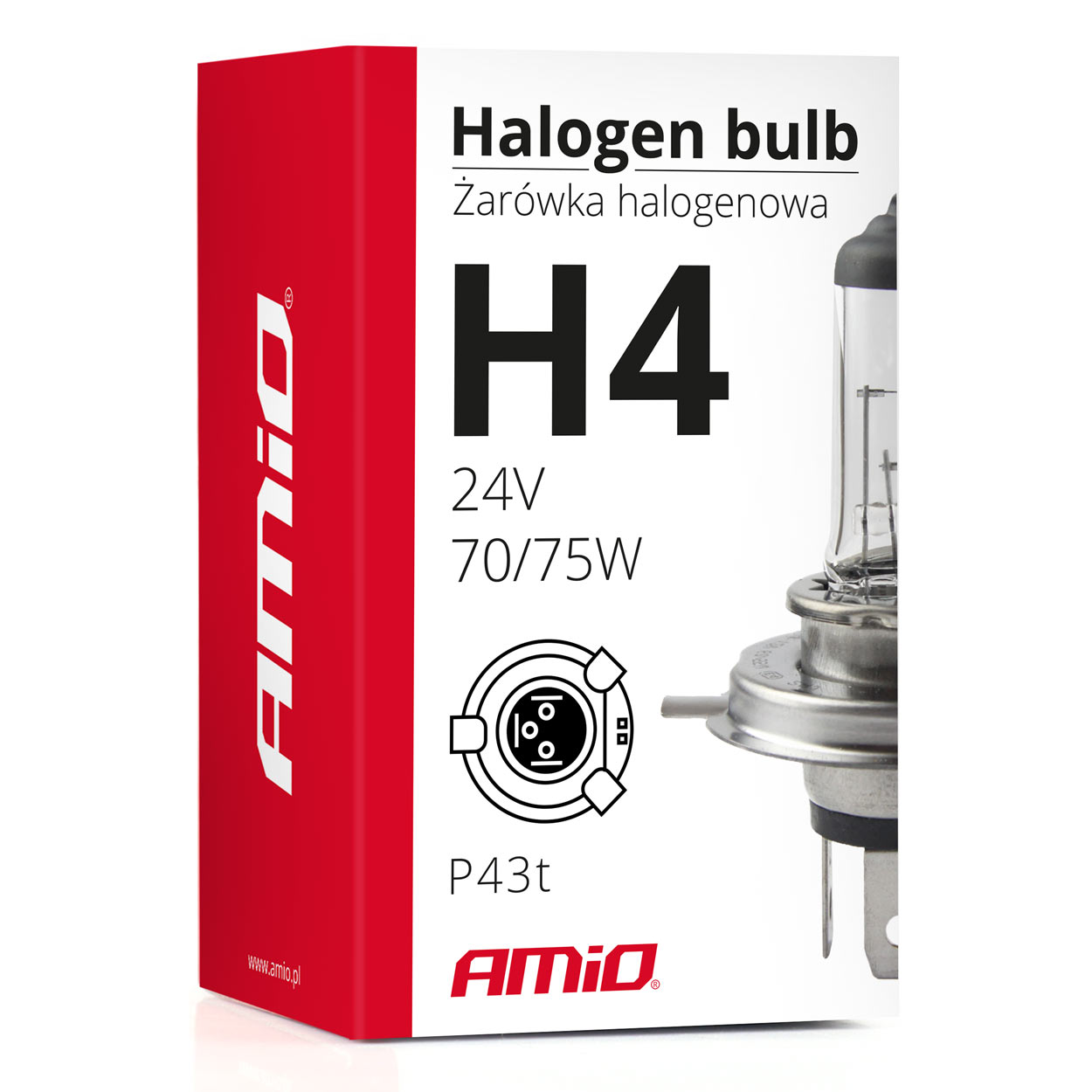 Żarówka halogenowa H4 24 V 75/70W filtr UV (E8) — ujęcie 4