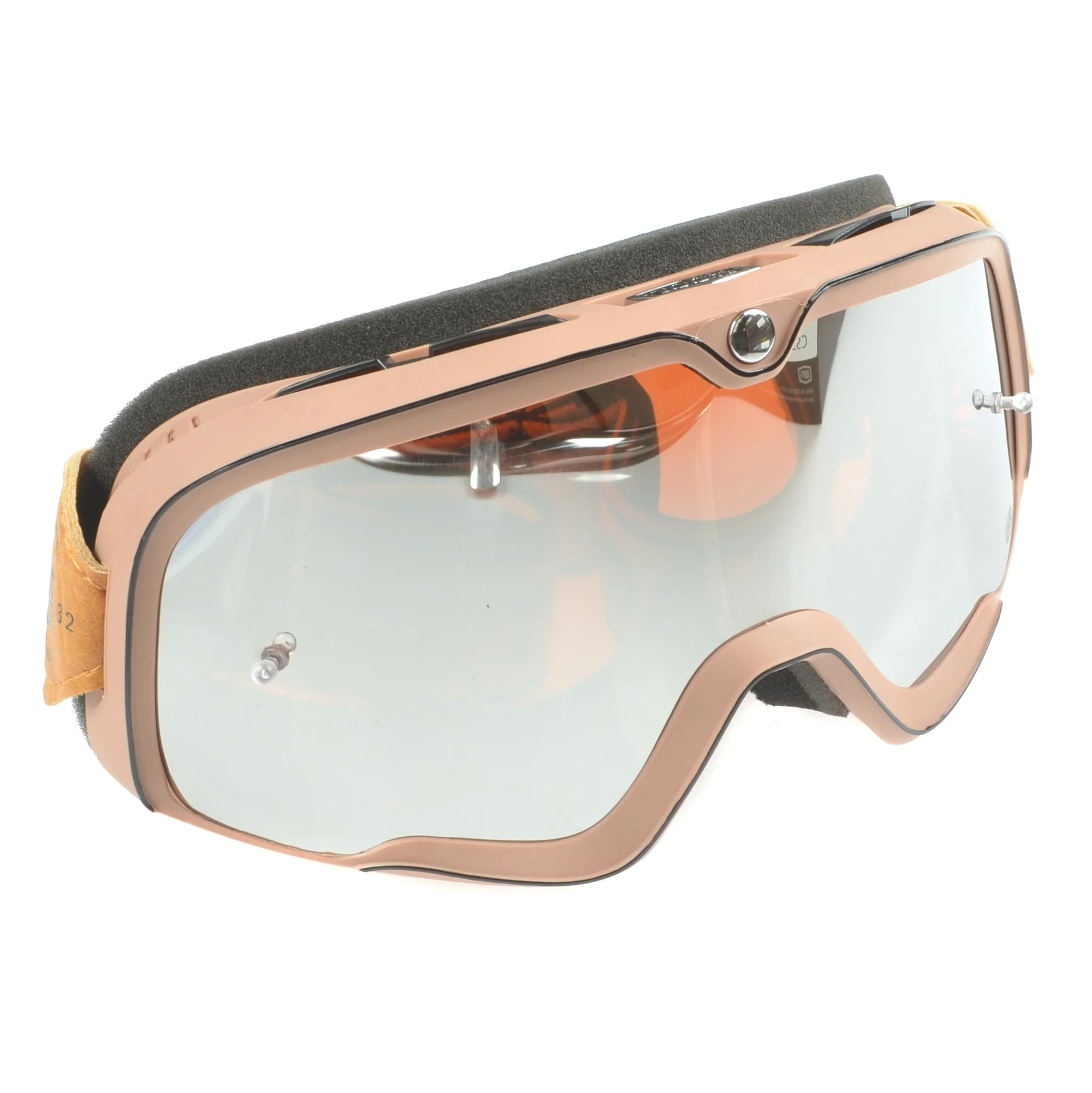 Gogle Replika brązowo czarne chrome lens