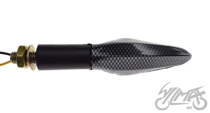 Kierunkowskazy LED carbon, biały klosz — para AM1424 — ujęcie 3