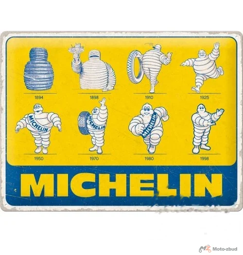 Tablica plakat 30 × 40 Michelin logo evolution 23359