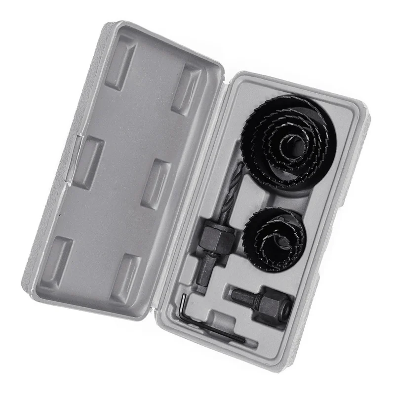 Zestaw otwornic do drewna 19-64mm adapter z wiertłem prowadzącym 11 szt.