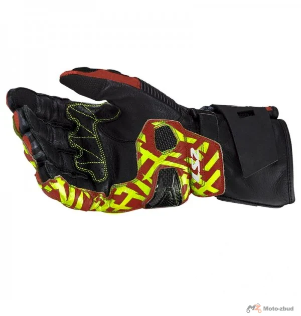 Rękawice motocyklowe LS2 Feng Racing Red H-V Yellow Xxl  — rozmiar XXL — ujęcie 2