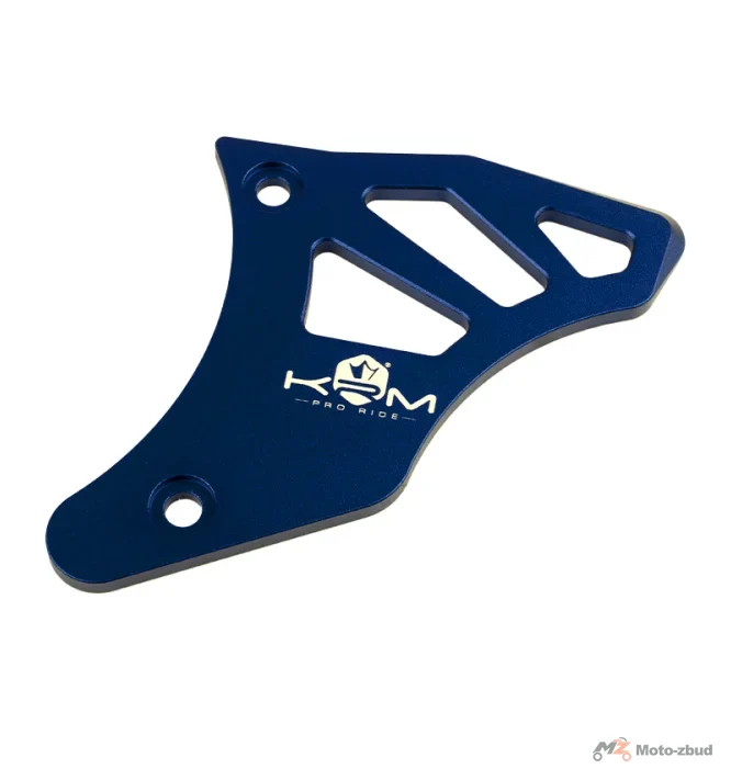 Pokrywa zębatki zdawczej KRM Pro Ride ciemno-niebieska aluminium CNC Derbi D50B0 / EBS050 — ujęcie 1