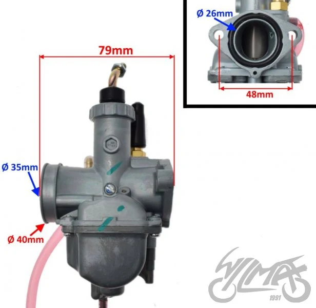Gaźnik do mini enduro Lifan 125/150, ssanie na linkę — AY56017C — ujęcie 2
