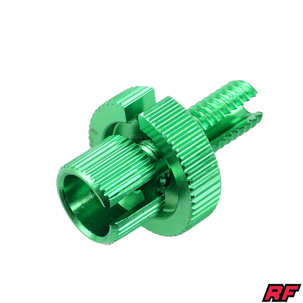 Napinacz linki M8 30 mm aluminium CNC zielony Racing Force — ujęcie 1