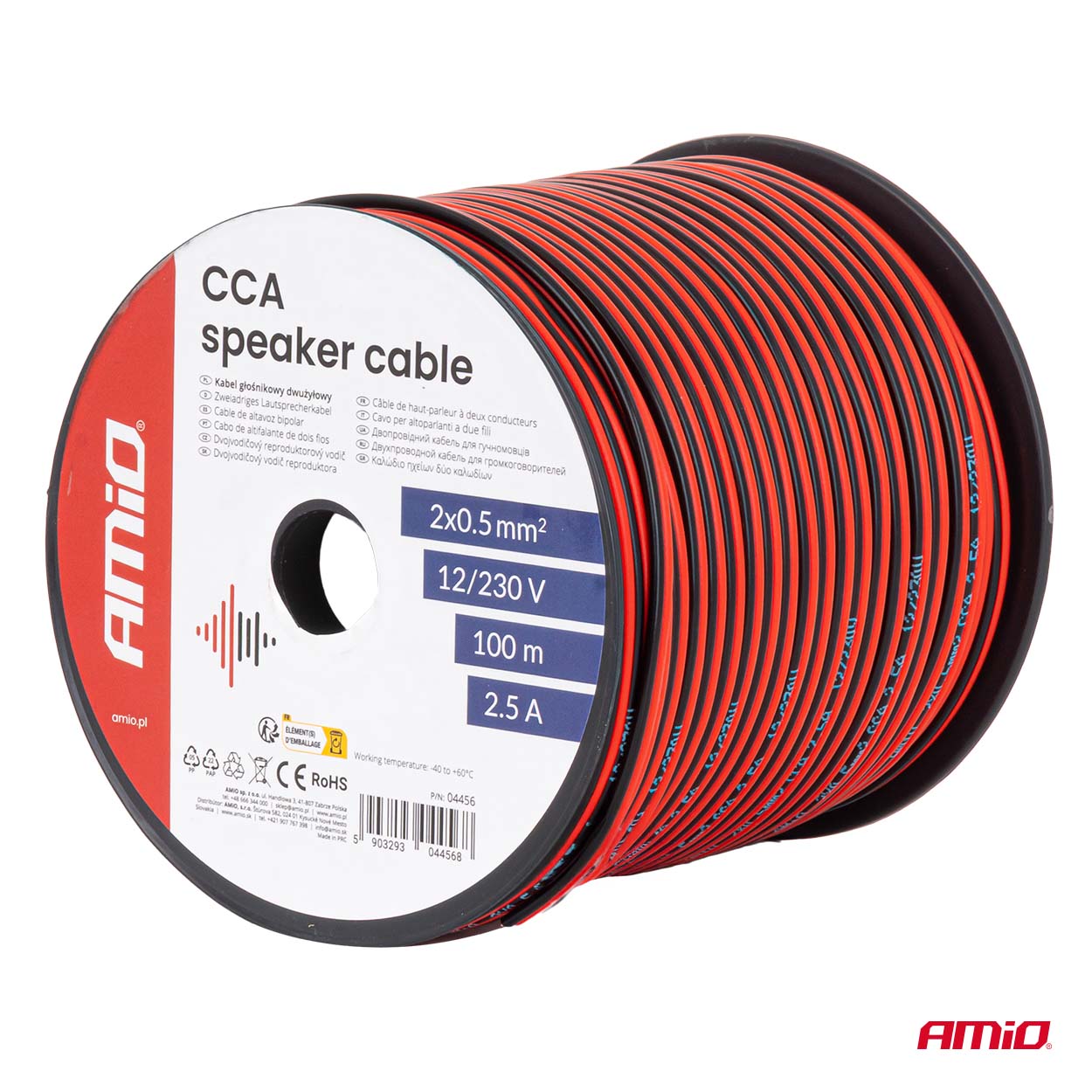 Kabel głośnikowy dwużyłowy CCA 2x0.5mm2 100m 2.5A — ujęcie 5