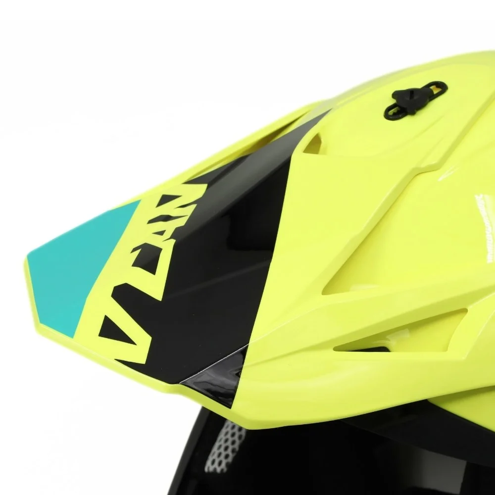 Kask VCAN model H325 fluo żółto-czarno-błękitny XS — ujęcie 4