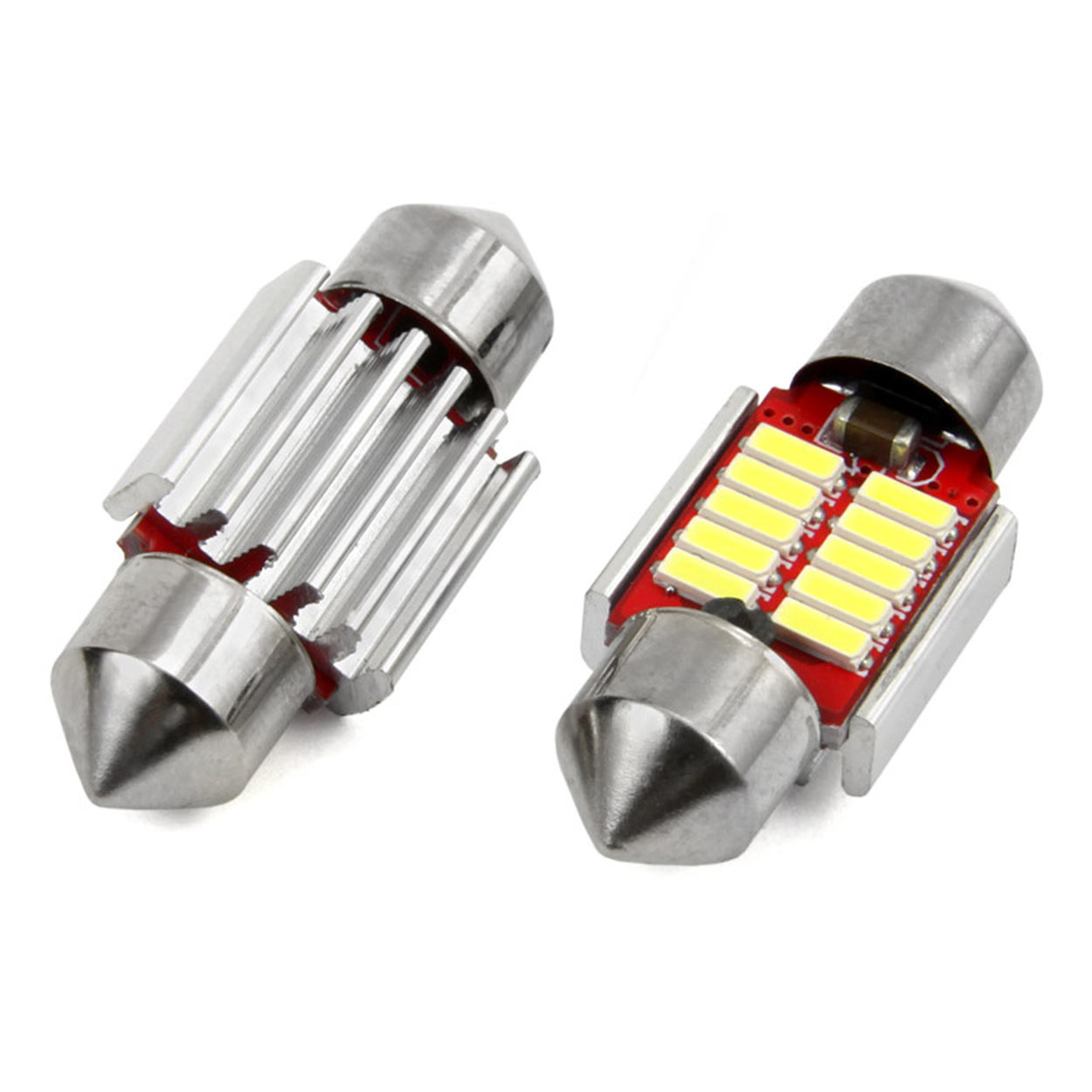 LED CANBUS 4014 10SMD Festoon C5W C10W C3W 31 mm White 12 V 24 V — ujęcie 2