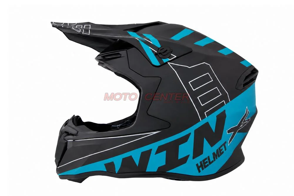 Kask crossowy BLEXX MD-902 czarny/niebieski Matowy rozmiar S Homologacja ECE R22.06 — ujęcie 2