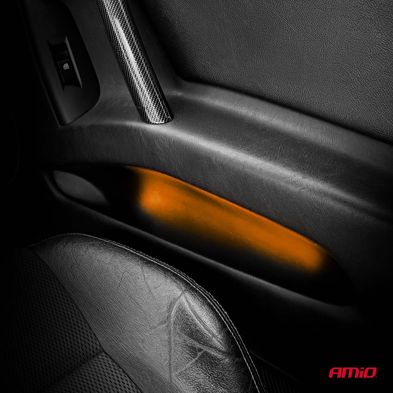 Paski LED COB do samochodu pomarańczowe 2x30cm 12 V — ujęcie 3
