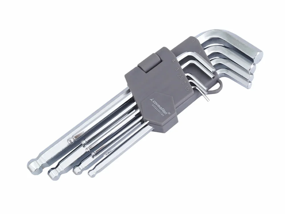 Klucze imbusowe 9 szt. kuliste 180 mm
