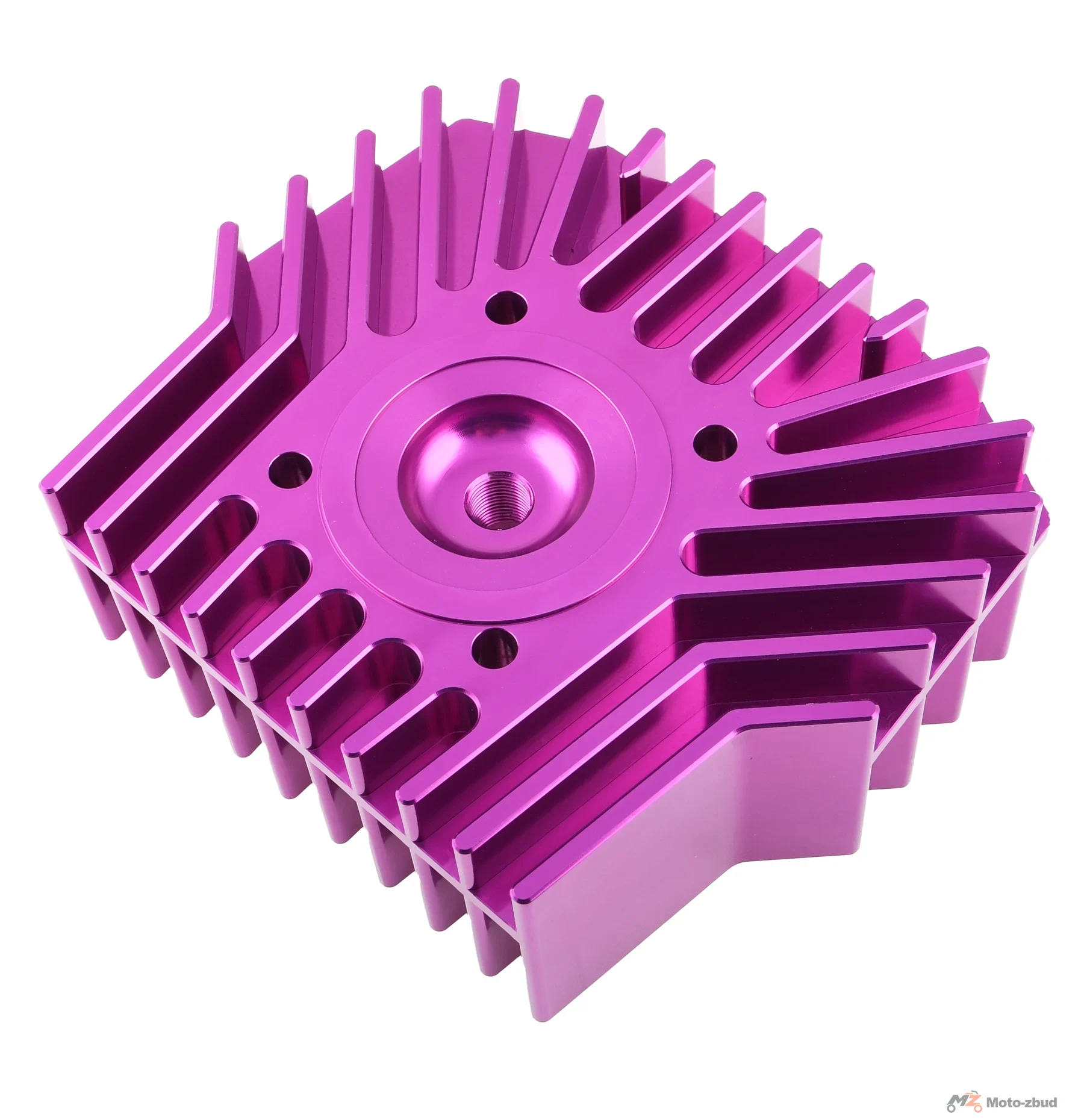 Głowica cylindra Simson mtx 130 Big Bore aluminium CNC V1 fioletowa DPR Performance — ujęcie 2