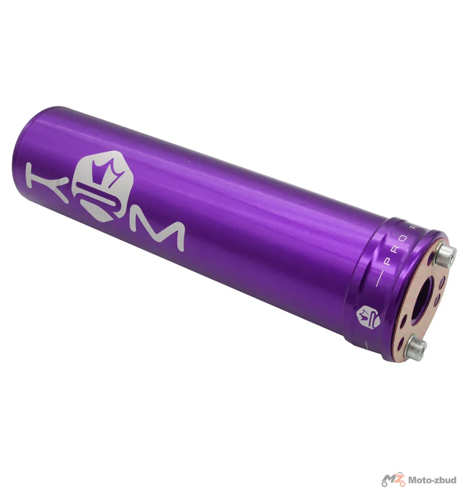 Końcówka wydechu KRM Pro Ride aluminium fioletowa 70-90 cm³ — ujęcie 2