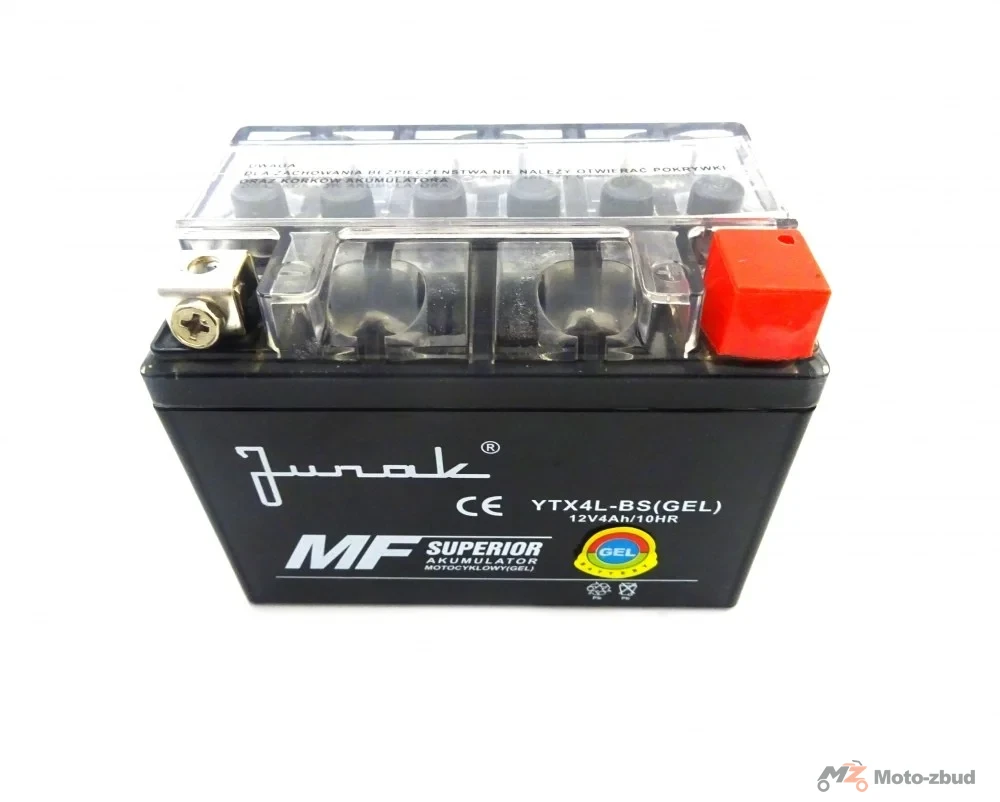 Akumulator Junak 12 V/4 Ah YTX4L-BS (GEL) żelowy (wys.x szer.x dł.) (87*70*113) (spakowane po 10 sztuk) (nr rej.E0011444BW) — ujęcie 2