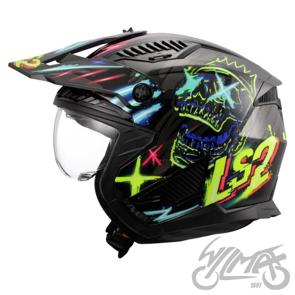 Kask LS2 OF606 Drifter rayz Black Blue-06 — rozmiar L — ujęcie 3