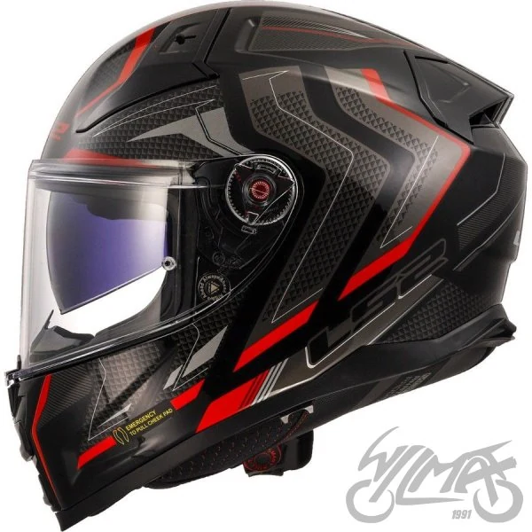 Kask LS2 FF811 Vector II Alizer Black Red-06 — rozmiar XXL — ujęcie 2