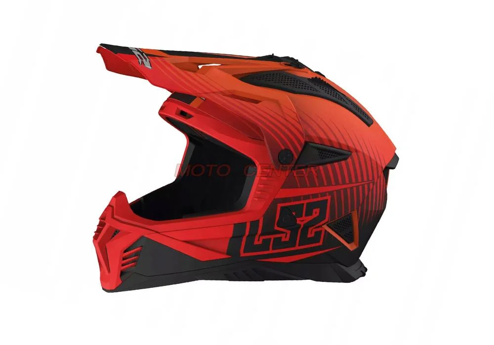Kask motocyklowy crossowy LS2 MX708 FAST II Duck Matt Orange Red M — ujęcie 1