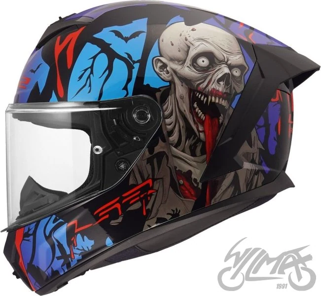 Kask LS2 FF820 Rapid III Zombie II Black Red Blue — 3XL — ujęcie 1