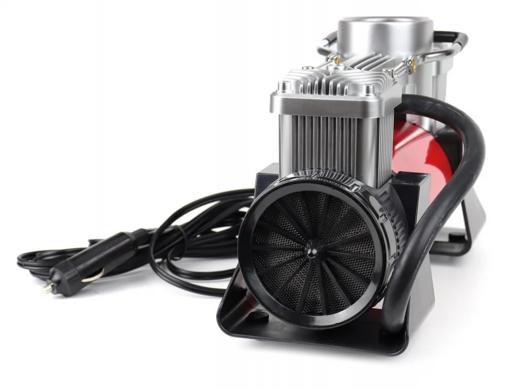 Kompresor samochodowy 12 V metalowy 2 cylindry 12 V HQ AComp-18 — ujęcie 4