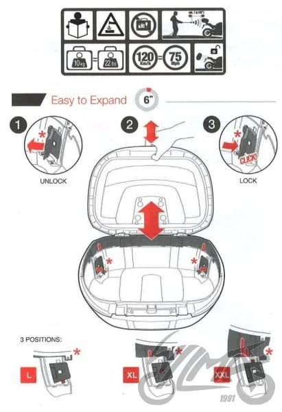 Kufer SHAD SH59X aluminiowa pokrywa — ujęcie 3