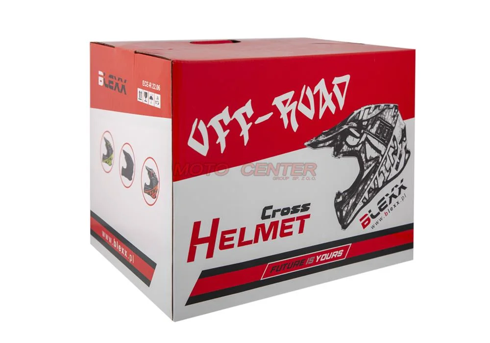 Kask crossowy BLEXX MD-902 zap. DD czerwony połysk rozmiar XL ECER22.06 — ujęcie 10