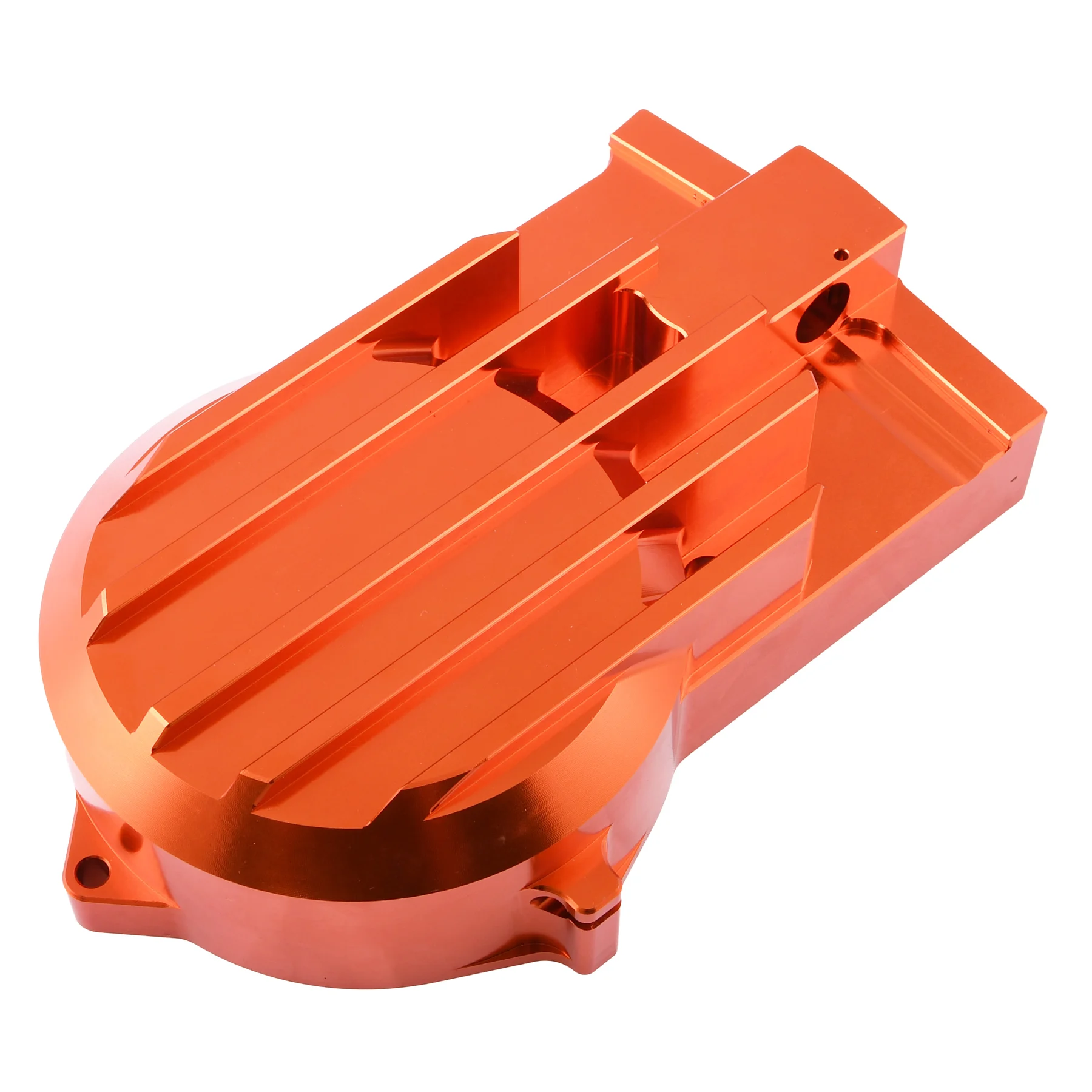 Pokrywa silnika prawa DPR Performance CNC do Simson S51, SR50 — pomarańczowa — ujęcie 2