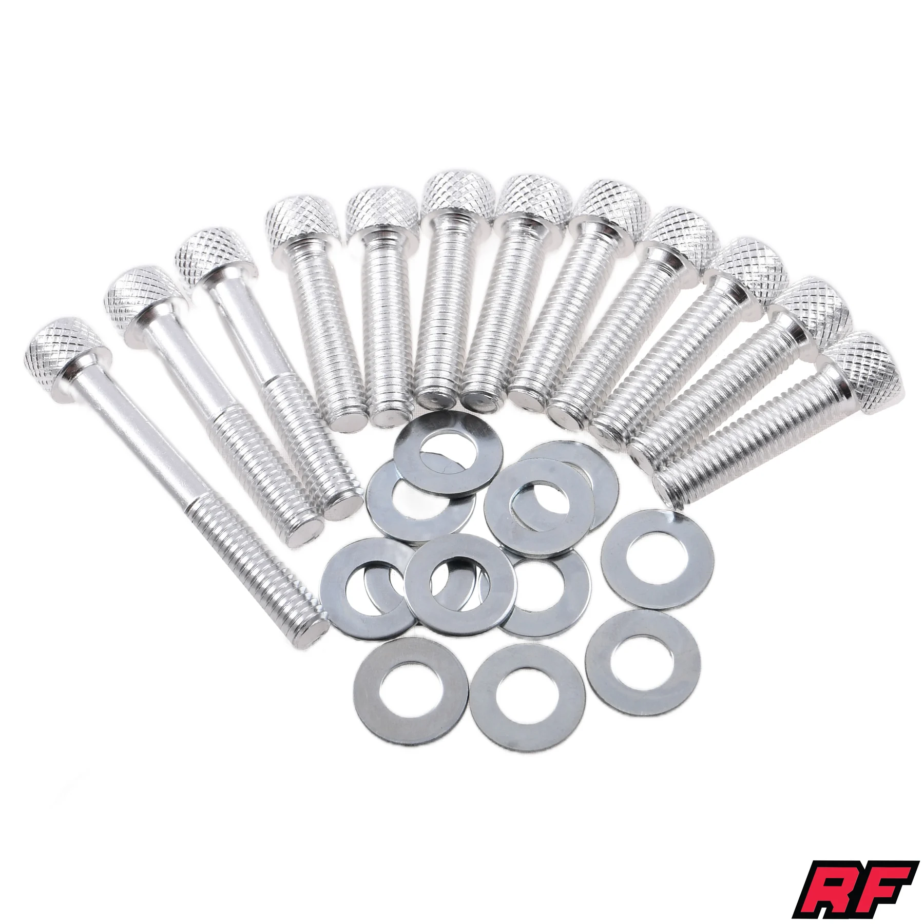 Śruby pokrywy wariatora Racing Force aluminium srebrne Minarelli kpl. — ujęcie 1