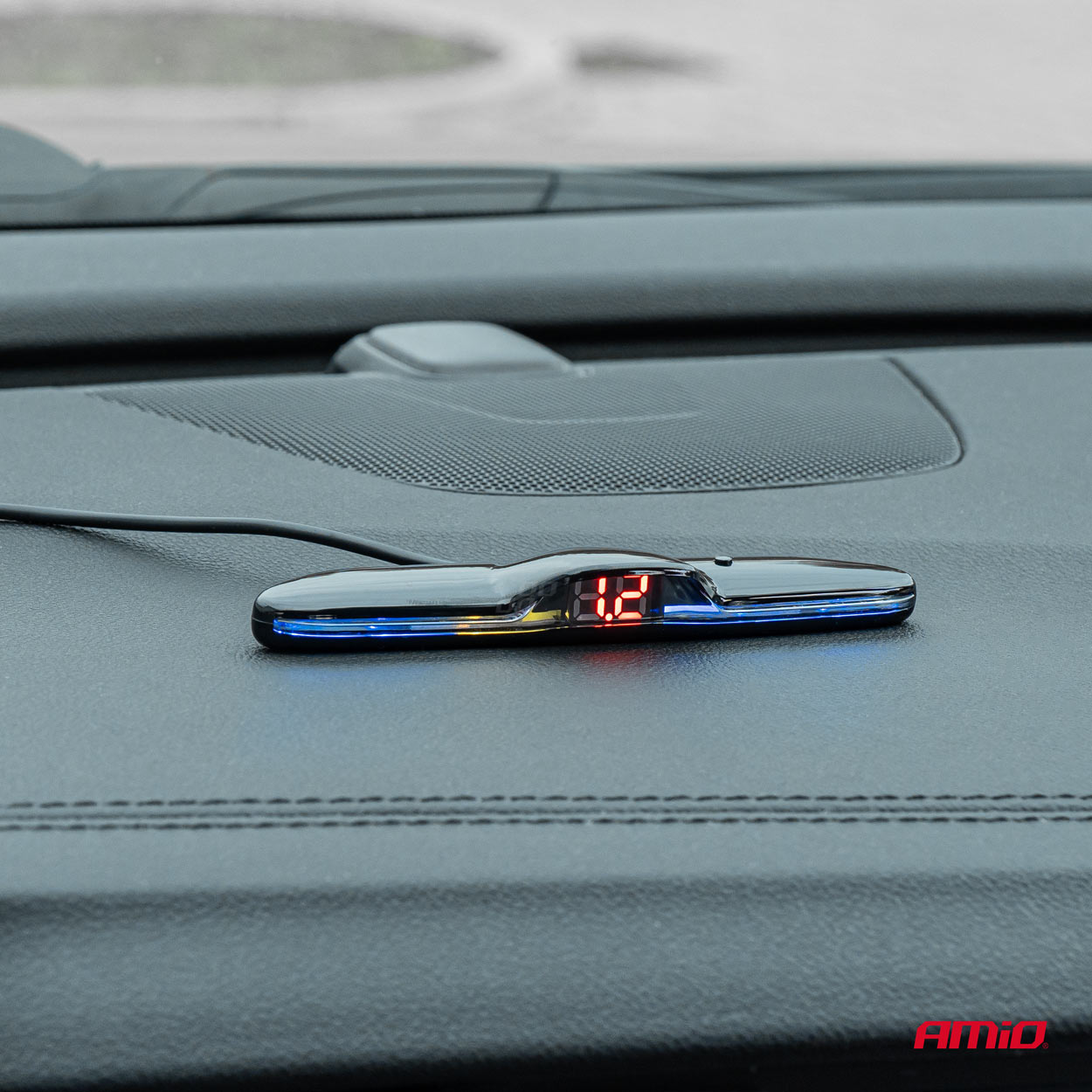 Zestaw czujników parkowania czujniki cofania MAX LED 4 sensory czarne 19 mm TRUCK — ujęcie 2