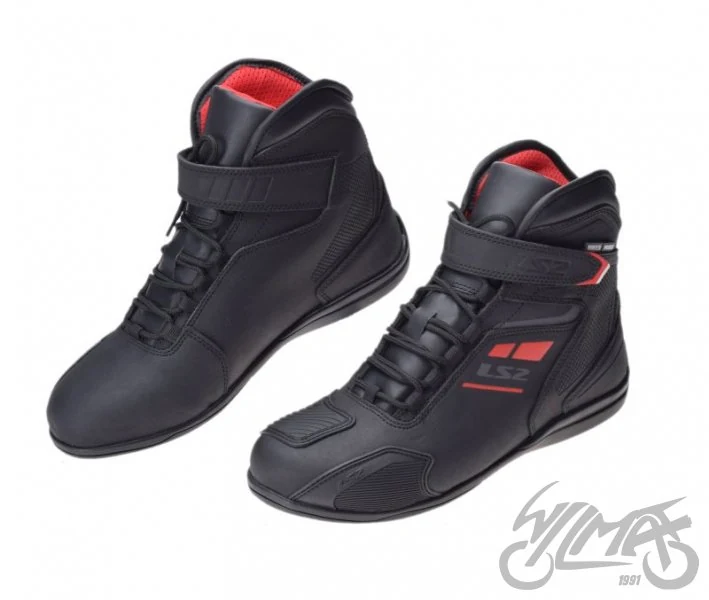 Buty motocyklowe LS2 Garra WP — czarno-czerwone, rozmiar 41 — ujęcie 1